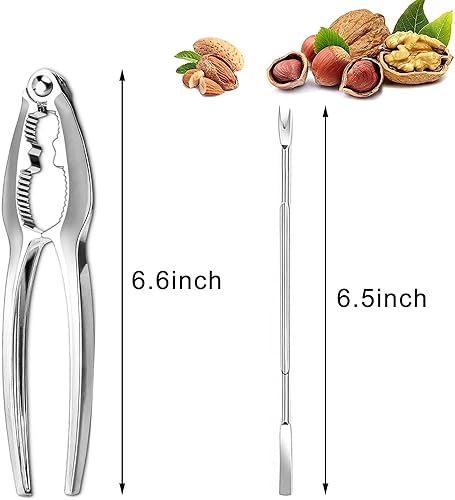 HELOVGE Casse-noisette, en acier inoxydable, pince à noisettes, casse-noisette, multifonction, convient pour les crackers à noix, les noix ou les crustacés, noix du Brésil - Nail Gallerys