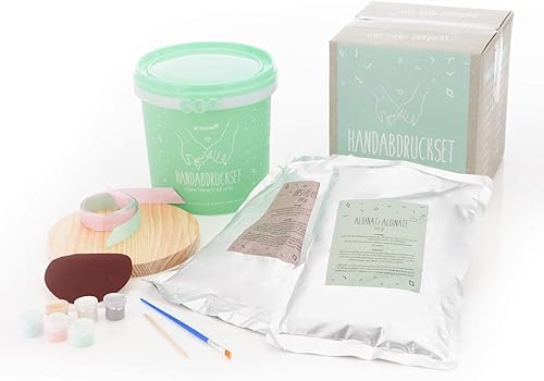 p+ praxy Kit de moulage manuel pour les couples ou toute la famille, tout-en-un 3D en plâtre pour personnes créatives [6 couleurs, papier abrasif, 450 g d'alginate, 1200 g de plâtre et plus] - Nail Gallerys