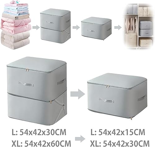 Sac de Compression Ultime Space Master – Organisateur d'Auto-Compression Ultra Peu Encombrant, Sacs de Rangement pour Couettes, Vêtements, Voyage et Maison (Gris, XL) - Nail Gallerys