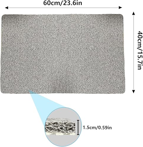 JNBGTU Tapis de douche antidérapant en luffa 60 x 40 cm, anti-moisissure, drainage efficace, tapis de bain en PVC souple pour un massage confortable des pieds, idéal pour salle de bain, douche et - Nail Gallerys