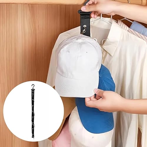 Monozoz Organisateur de rangement pour chapeaux de baseball, crochets pour chapeaux muraux | Pas de cintre pour chapeau de boule de forage,Crochet de chapeau sans perçage à 8 Clips, organisateur de - Nail Gallerys