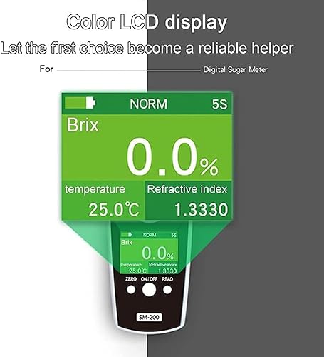 Réfractomètre Brix Portatif 0-95%, Réfractomètre Numérique Portable, avec Écran LCD Rétroéclairé, Compensation De Température, Précision ± 0,2%, Mesure Rapide en 3 Secondes - Nail Gallerys