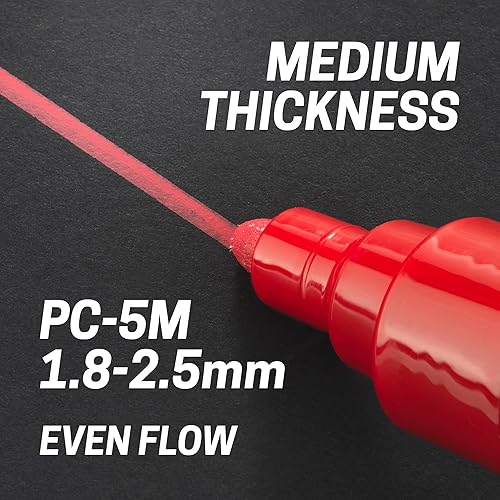 POSCA - Uni Mitsubishi Pencil - Mallette 40 Marqueurs Pointes Extra-Fines PC1MC / Fines PC3M / Moyennes PC5M / Biseautées PC8K - Marqueurs Peinture à Base d'Eau - Tout Support - Nail Gallerys