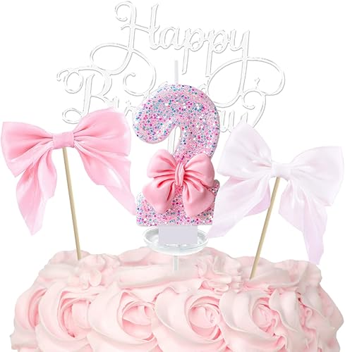 Bougies d'anniversaire Numéro 3, 3D Rose Bougie Chiffre 3, Papillon Decoration Gateau Anniversaire, Topper Happy Birthday, Bougies Gâteau Topper Decoration pour Fête Mariage Remise Diplôme - Nail Gallerys