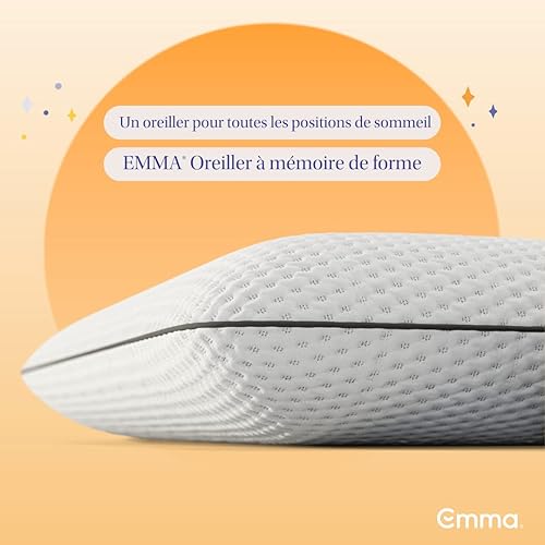 Emma Oreiller à Mémoire de Forme 40x70 cm, Hauteur Personnalisable - Nail Gallerys