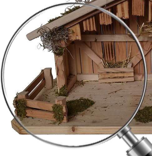 Alfred Kolbe Krippen 1356/0 G Crèche de Noël en Bois pour Figurines de 10-12 cm Dimensions 50 x 25 x 30 cm - Nail Gallerys