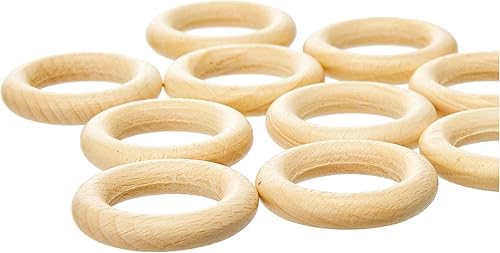 Gardinia Anneaux avec Crochet Pliant, Boix, pin/Naturel, Wood, Non Applicable 2268 - Nail Gallerys