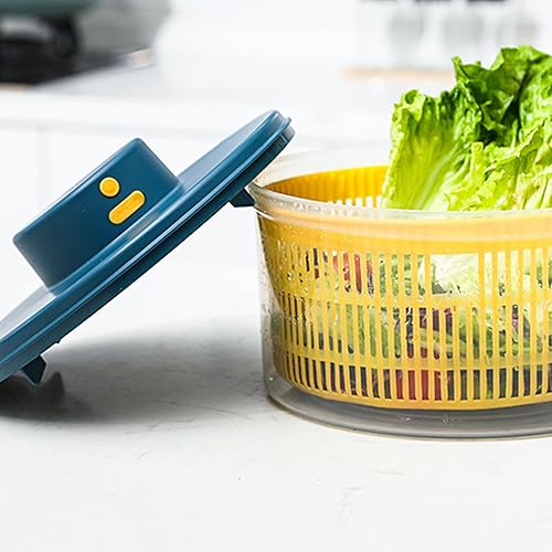 Salade électrique Spinner - Grand panier de séchage, nettoyeur de laitue | La rotation des légumes sans effort favorise le mode de vie nutritionnel, l'équipement d'économie d'espace soutient la - Nail Gallerys
