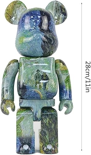 HQDFCNM 400% Bearbrick Blocks Ours Jouets Figurines Ornements Collectible 28 cm - Nail Gallerys