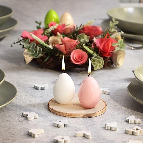 COM-FOUR® 6x bougies en forme d'œufs de Pâques - Bougies de Pâques triées par couleur - Bougies pour la décoration de Pâques (06 pièces - coloré) - Nail Gallerys