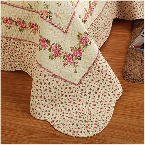 Couvre Lit Matelassé De Luxe Dessus De Lit 2 Personnes Boutis Coton Couverture De Lit Patchwork Avec 2 Taies D'oreiller,A-230X250CM - Nail Gallerys