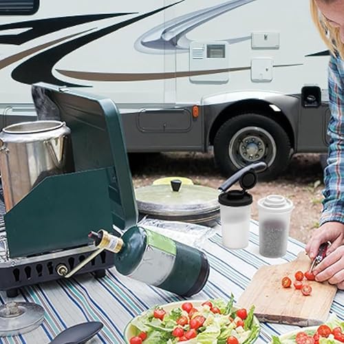 Begchy Lot de 2 salières et poivrières pour camping, pique-nique, extérieur, cuisine, boîte à lunch, distributeur de voyage - Nail Gallerys