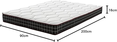 TEENO Lot de 2 Matelas 90x200 CM Luxe Mousse à mémoire Gel Mousse HR Confort Équilibré - Nail Gallerys
