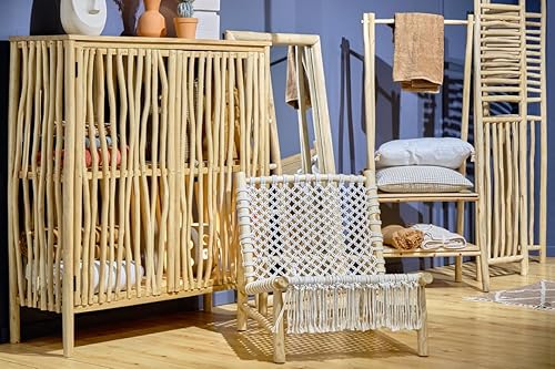 Meubletmoi Banc/Bout de Lit en Bois de Teck Massif L. 120 cm - Style Naturel et Exotique - Mariano - Nail Gallerys