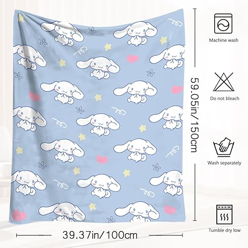 Cinnamoroll Couvertures pour Enfants, Couverture Douce en Flanelle, Dessin Animé Couvertures, chaude et confortable, Canapé en Couverture, Super Douce Couverture Pour Enfants pour canapé-lit et canapé - Nail Gallerys
