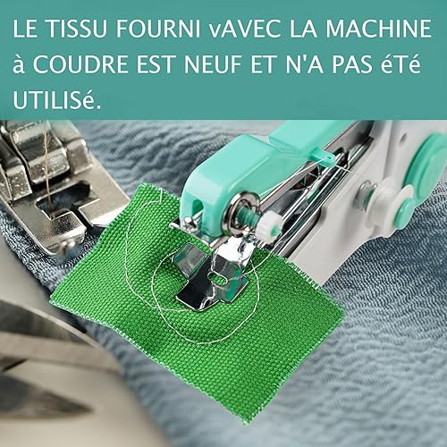 Mini Machine a Coudre Portable, Sewing Machine a Coudre a Main, Machine à Coudre Manuelle, Petite Machine a Coudre Electronique avec Accessoires de Couture pour Vêtements Rideaux - Nail Gallerys
