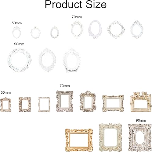Werownsgso Lot de 40 cadres photo vintage en dentelle pour scrapbooking - En relief creux - Convient pour le bricolage, le scrapbooking, le bricolage, le papier vintage, le bricolage, les albums - Nail Gallerys