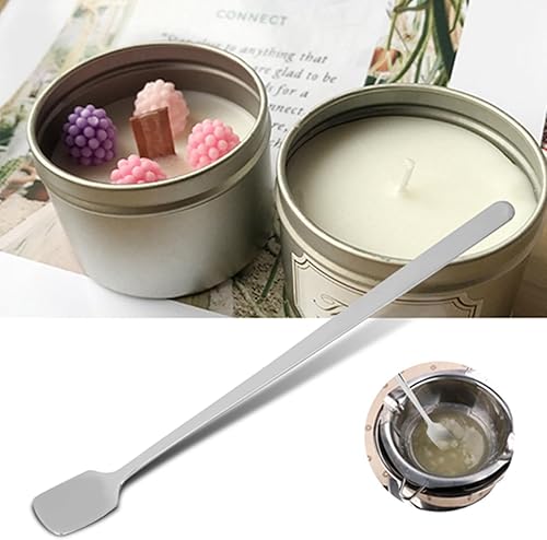 Pwshymi Cuillère Acier pour Bougie, Cuillère à Mélanger Longue Multifonction Agitateurs de Mélange de Cocktail pour Café, Cire de Thé - Nail Gallerys