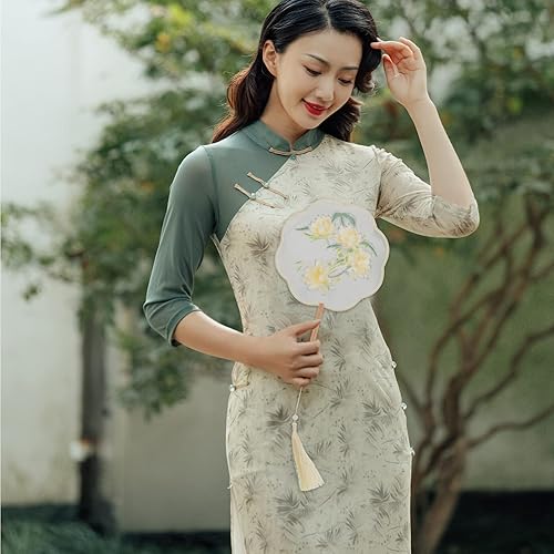 GALPADA Éventail Rond Brodé Double Face Fan De Danse Éventail Circulaire Brodé à La Main Éventail Chinois Accessoire De Refroidissement Dété Manche En Bois Fan D'origami - Nail Gallerys