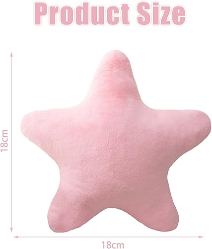 Rienan Coussin décoratif en forme d'étoile pour enfant - Doux et moelleux - Coussin en peluche en forme d'étoile - Coussin doux pour chambre d'enfant - Pour chambre de fille et garçon - Nail Gallerys