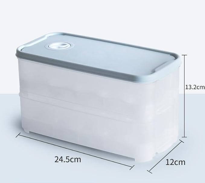 Boîte à œufs empilable pour réfrigérateur et transport, 20 œufs, 2 couches, 24,5 x 13,2 x 12 cm, en plastique avec couvercle, passe au lave-vaisselle - Nail Gallerys