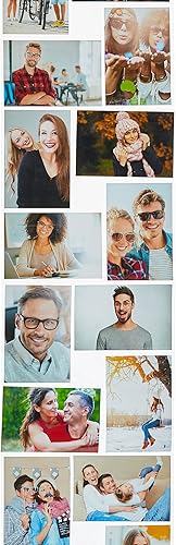 MIK funshopping Rideau photo - Collage pour images, photos et cartes postales - Format paysage - Mur photo - Galerie photo - Pochettes - 16 photos - 10 x 15 cm - Nail Gallerys