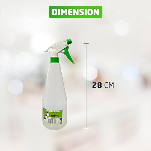 1ABOVE Flacon pulvérisateur d'eau en plastique de 1 litre | Flacons pulvérisateurs pour solutions de nettoyage et jardinage | Pulvérisateur d'arrosage des plantes | Mode réglable | Bouteille en - Nail Gallerys
