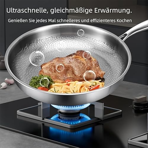 Uornwz Siraatskitchen Titanium Hammered Pan Pro with Lid, 2025 Siraatskitchen Pan Poêle en titane martelé, 28 cm, avec couvercle, poêle Nutri en titane antiadhésive (avec couvercle, 26 cm) - Nail Gallerys