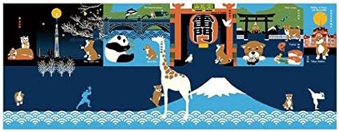 hamamonyo Shiba Inu Walk Tokyo Chusen Tenugui Serviette - Nail Gallerys