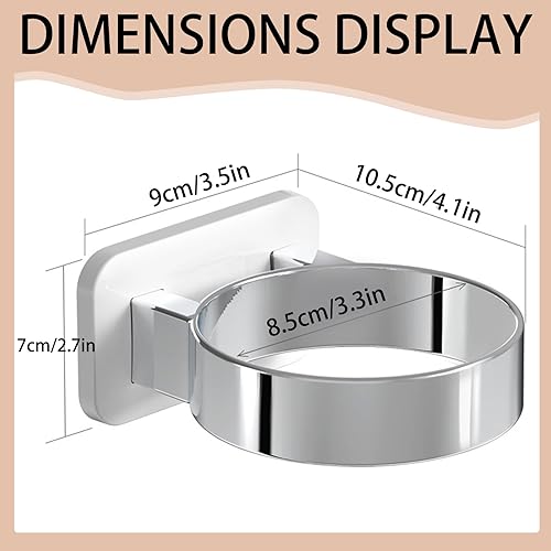 Brateuanoii Porte Seche Cheveux, Support Mural Seche Cheveux, Support Seche Cheveux sans Percage, Support Seche Cheveux, Support De Sèche-Cheveux Autocollant, pour Salle De Bain Et Toilettes(Blanc) - Nail Gallerys