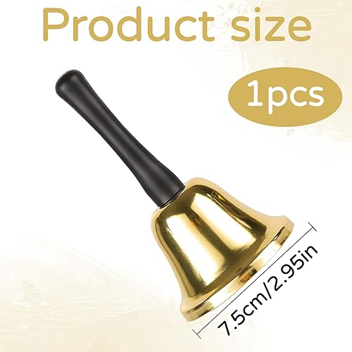 Cloche classique, cloche à main, cloche de table d'étudiant, cloches de service, cloches de réception, mini cloche, convient pour l'école, les dîners de réception, les services d'hôtel, la prière de - Nail Gallerys