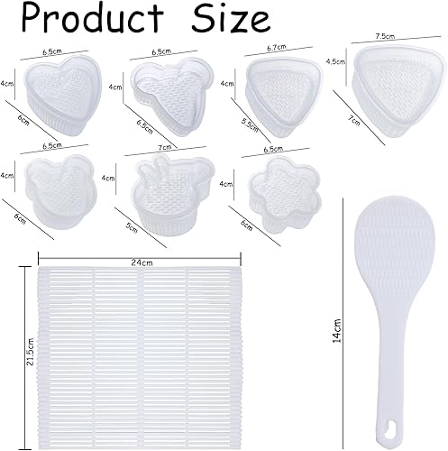 Moule à Sushi Triangulaire,9 Pièces Antiadhésive Moule à Boule De Riz Onigiri Moule Outils pour Sushi Fabricant D'Onigiri pour Bento, DIY Cuisine Maison, Camping - Nail Gallerys
