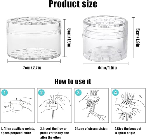 YdseozOA 2PCS Porte-Tige de Fleur, Porte-Tige en Spirale Transparente pour Les Fleurs, Porte-Tige d'ikebana, Bouquet de Bricolage en Spirale réutilisable pour Les vases Porte-Arrangement de Fleurs - Nail Gallerys