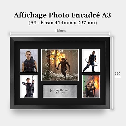 HWC Trading FR A4 Jeremy Renner Hawkeye Cadeaux Imprimé Signé Autographe Photo pour les fans de cinéma - A4 Encadré - Nail Gallerys