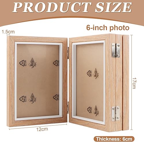 DXiongW Cadre Photo pour 4 Vues 10x15 cm Pliable Couleur du Bois Cadre Photo Collage en MDF Verticales Moderne Multiple Photos Frame Bureau Salon Famille Décoration Cadeau pour Anniversaire Mariage - Nail Gallerys