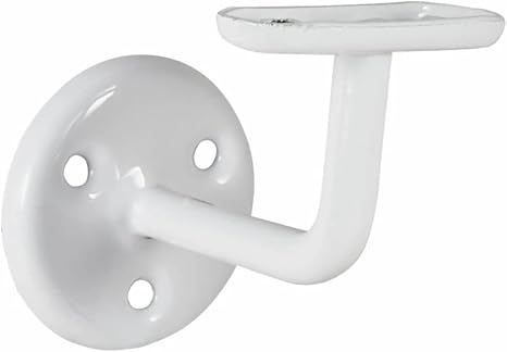 Lot de 4 supports de rampe d'escalier blancs de 50 mm avec vis de support pour rampes d'escalier avec rosace pour escaliers intérieurs et extérieurs - Nail Gallerys