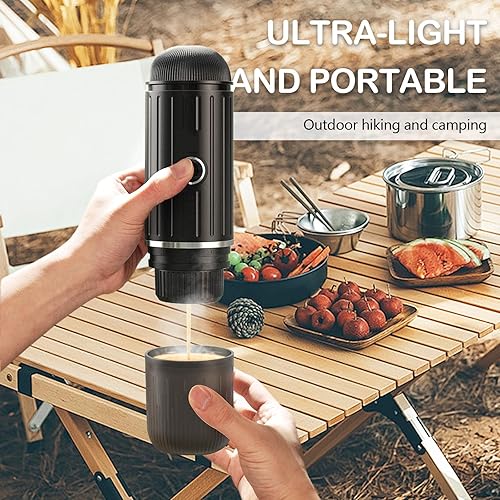 Aisny Machine à Expresso, Machine à Expresso Électrique Portable 12V 100W Machine à Café Entièrement Automatique Petite Machine à Café de Voyage Compatible avec les Capsules NS et le Café Moulu - Nail Gallerys