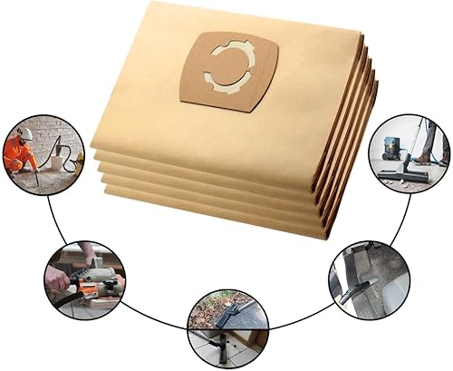 MisterVac | compatible avec les sacs de rechange pour sacs d'aspirateur 10 pièces Parkside PNTS 1500 D5 - Nail Gallerys