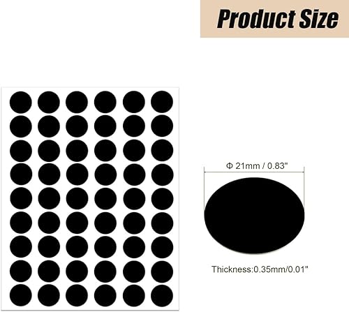 LICQIC Cache Trou Meuble Cache Vis Adhesif Cache Trou Mur Autocollants pour Trous de Vis pour Armoires Murales Bureaux Réparations de Meubles, 54 Pièces 21 mm - Nail Gallerys