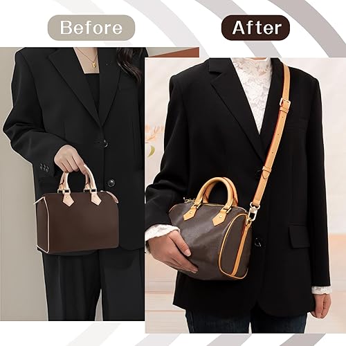 Kaempe Bandouliere pour Sac, PU-Cuir Sangle Sac Bandouliere, Laniere Sac Bandouliere, Bandoulière Pour Sac à Main pour Sac Neverfull,Speedy20,Alma,Pochette Metis (Largeur de la bandoulière : 1,5 cm) - Nail Gallerys