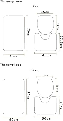 Ensemble de tapis imprimés en marbre 3 pièces Tapis de salle de bain antidérapant Tapis de piédestal Tapis de siège de toilette Tapis de toilette à séchage rapide Ensemble de tapis de toilette - Nail Gallerys