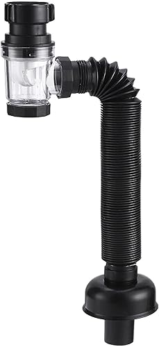 ZINGKING Égouttoir de Bonde de Lavabo, Universel Égouttoir Siphon Lavabo Avec Flexible Drain et Bouchon de Vidange de Filtre Escamotable, Kit de Vidange de Lavabo Résistant Aux Odeurs Et Aux Insectes - Nail Gallerys