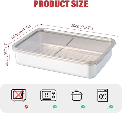 PTJJXA 3 Pcs Meal Prep Containers 1000ml, Boite Rangement Frigo Empilables, Boites Alimentaires Hermétiques, Recipient en Acier Inoxydable avec Couvercle, sans BPA - Nail Gallerys