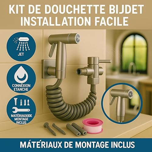 kit douchette wc, tuyau douche 1.5m, douchette evier cuisine, pommeau de douche, flexible de douche, douchette portable, bidet, tuyau douche, douchette douche salle de bain, accessoires wc - Nail Gallerys