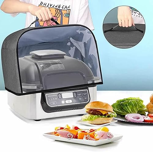Voiakiu friteuse à -IR – Housse Anti-poussière, Protection avants Transparente pour friteuse à -IR avec Poches Rangement latérales et Poche, Accessoires pour friteuse, Gris - Nail Gallerys