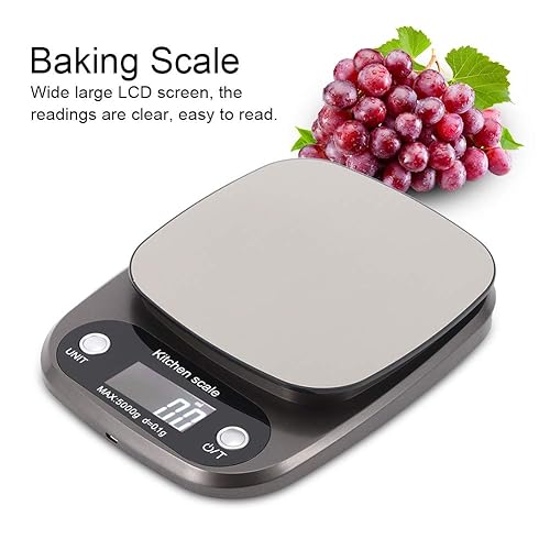 Cikonielf Balance de Nourriture Balance électronique numérique Multifonction LCD 5Kg/0.1g Grammes et onces de Poids pour la Cuisine et la Cuisson - Nail Gallerys