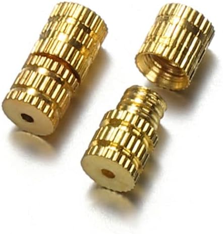 Générique 100 pièces Cylindre vis Attaches Boucles métal fermé Perles Fin Fermoir pour Bijoux à bricoler soi-même Fabrication Bracelet Collier Fin connecteurs - Nail Gallerys