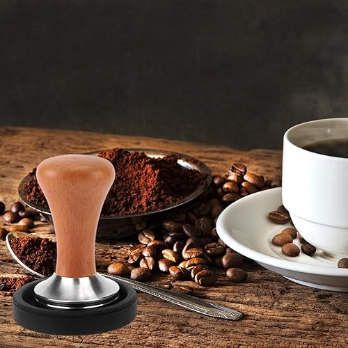 Espresso Tamper, Tasseur Presse à Café en INOX, Tamper à Café, Tapis de Tamper, Un Excellent Choix pour Préparer Un Expresso avec Un Arôme Riche et Un Bon Goût, pour Les Amateurs de Café - Nail Gallerys