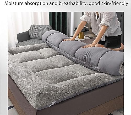 YXCMD Matelas Futon Pliable 1 Place, Matelas de Sol Japonais Portable Pliable Tatami Lit Futon Doux Matelas d'appoint Matelassé for Lit de Couchage(Yellow,90 * 200cm) - Nail Gallerys