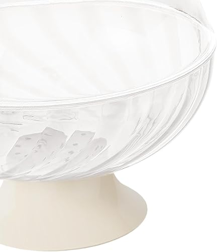 MagiDeal Porte-Fruits Corbeille à Fruits Multifonctionnel avec Couvercle Amovible Bol à Fruits sur le Plan de Travail pour Collations Plateau à Gâteau Dessert Support Assiette Clair avec Couvercle - Nail Gallerys